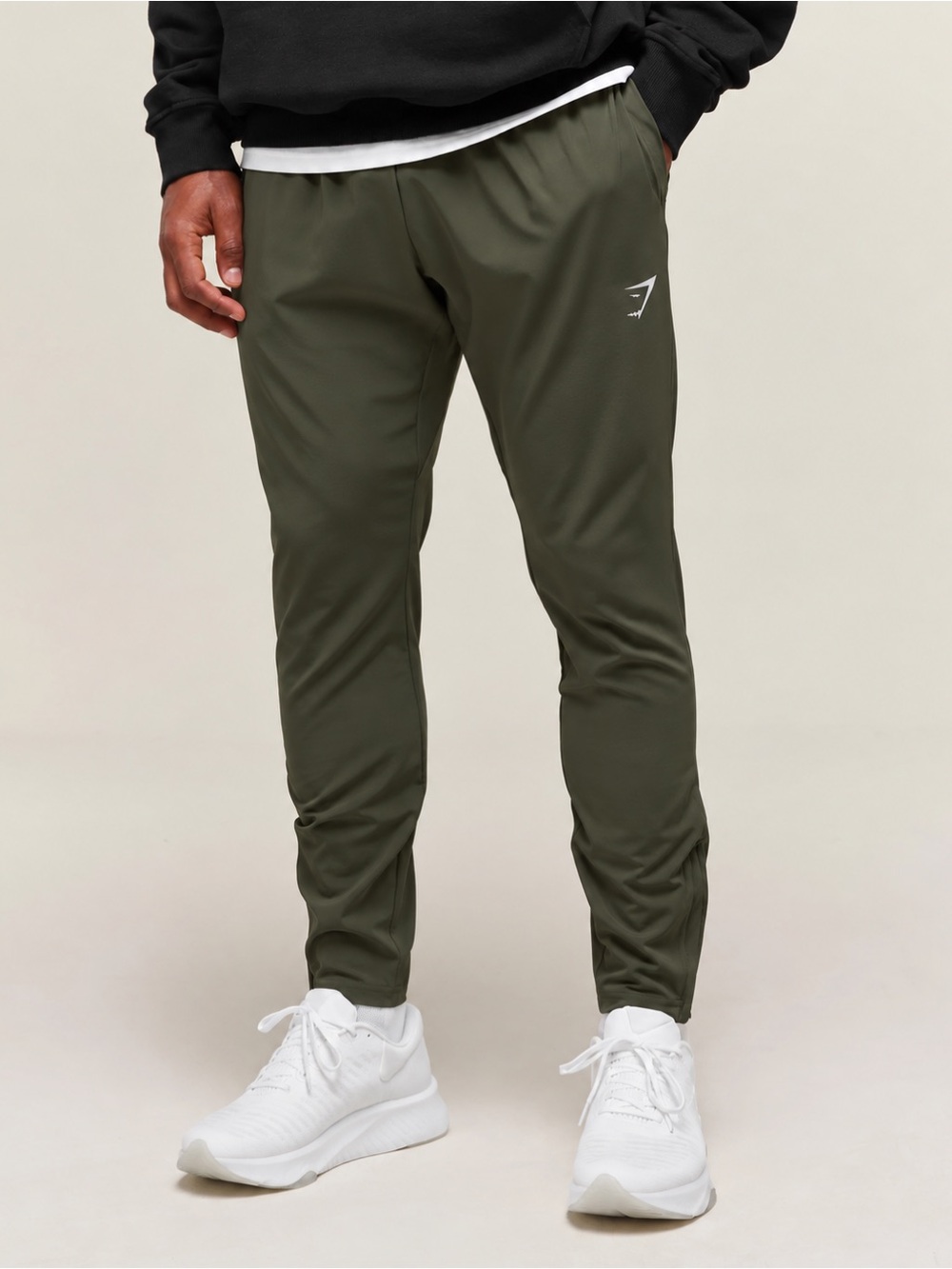 Gymshark Men’s Medium Green Arrival Woven Jogger Pants Ankle Zip